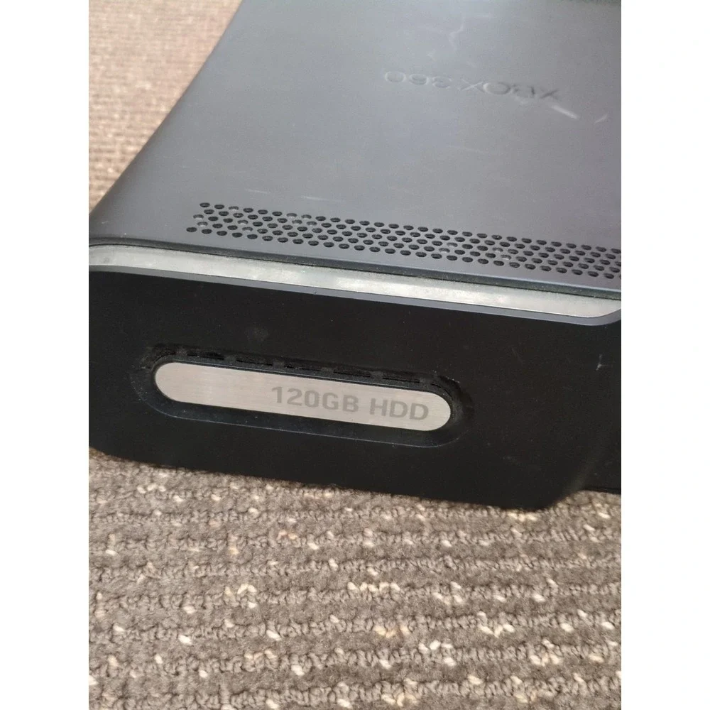 X Box 360 Elite Console‎ 120 GB Black Power Cord 1 Controller Madden 13